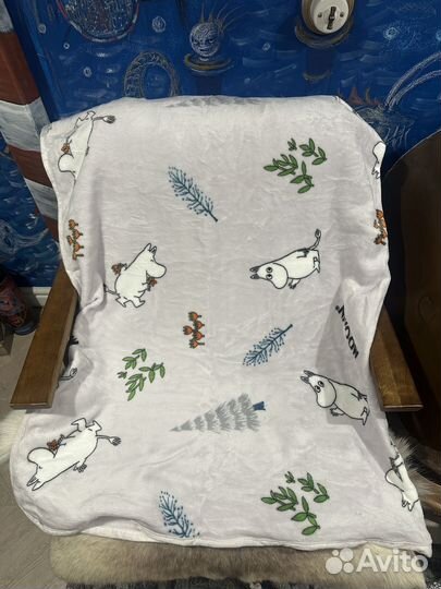 Плед из кораллового бархата 140х100 см Moomin