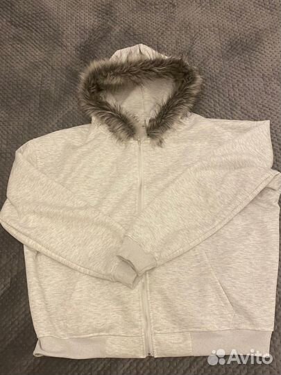 Зип худи с мехом y2k