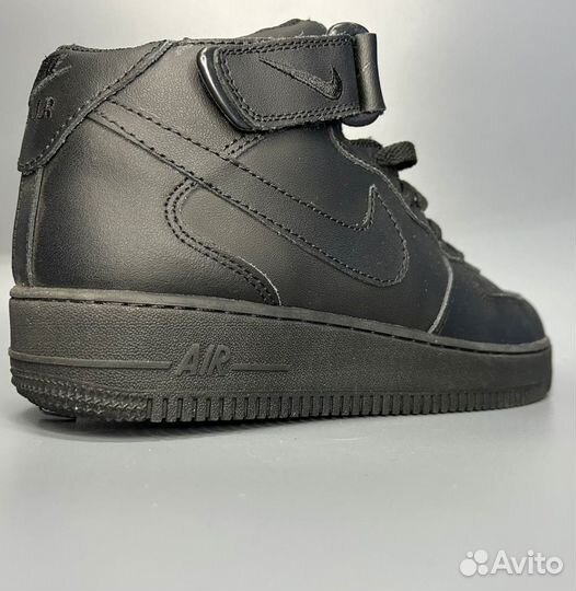 Кроссовки Nike Air Force 1 Mid Black Люкс