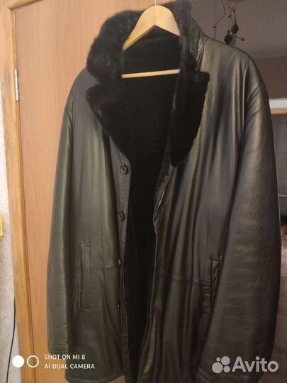 Кожаная куртка зима мужская