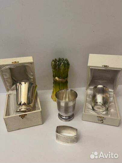 Стаканы, серебрение Франция, винтаж