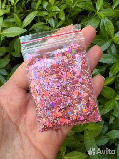 Набор потали, блесток для ногтей и декор