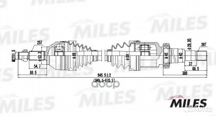 Привод в сборе правый ford focus 1.8-2.0 98-04