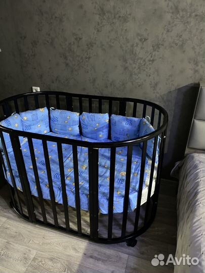 Детская овальная кроватка