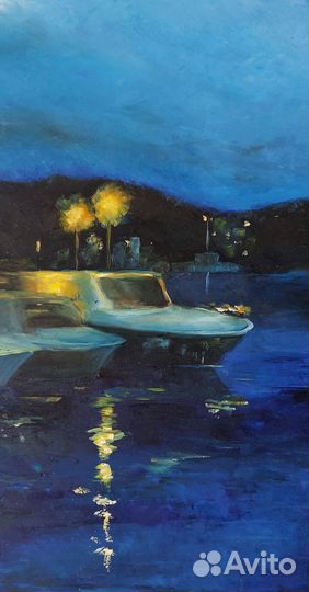 Картина маслом на холсте море