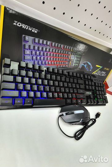 Игровая проводная клавиатура и мышь ZE-9810