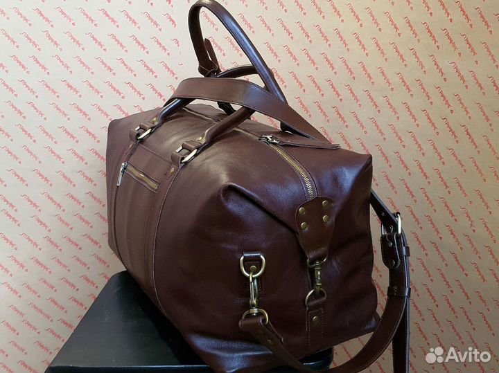 Сумка дорожная из натуральной кожи ручной работы