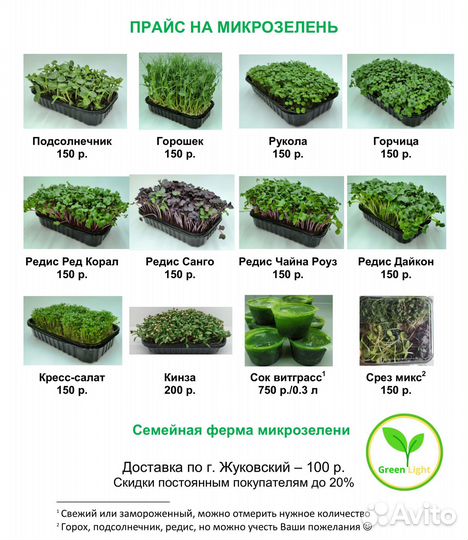 Сок витграсс и микрозелень