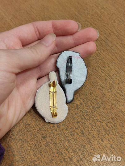 Брошь ручной работы винтаж птица аксессуар серьги