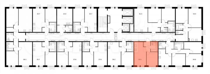 1-к. квартира, 35,5 м², 2/25 эт.
