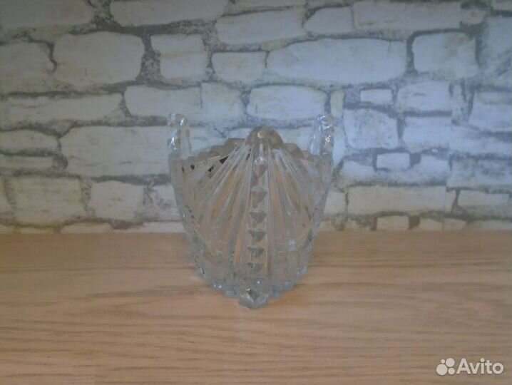 Хрусталь СССР. Салатница, конфетница Лодочка Ладья
