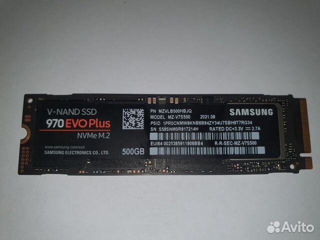 Samsung 970 EVO Plus 500 гб купить в Санкт-Петербурге | Электроника | Авито