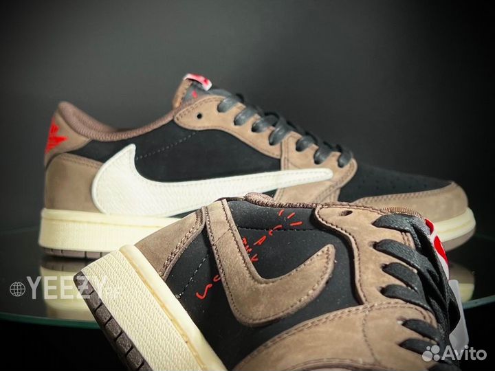 Кроссовки Nike Travis Scott Air Jordan 1 Low Mocha