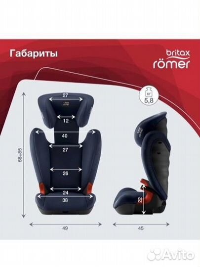 Новое автокресло Britax Roemer Kid 2 15-36 кг