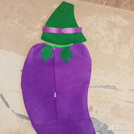 Костюм баклажана из фетра