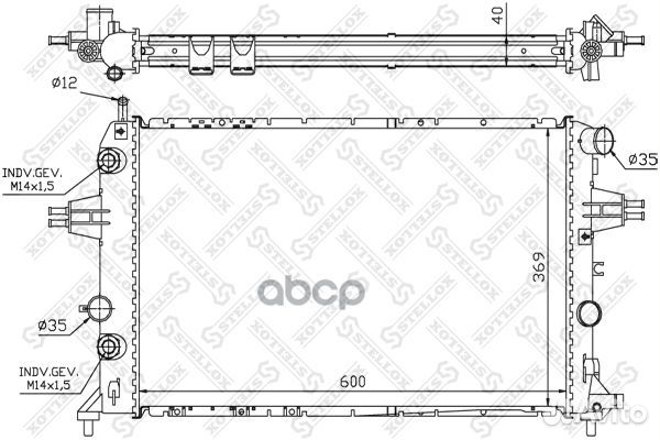 10-25387-SX радиатор системы охлаждения Opel A