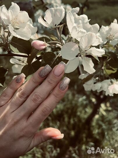 Наращивание ногтей, гель лак