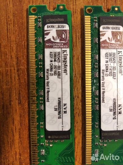 Kingston KVR800D2N6\1g DDR2