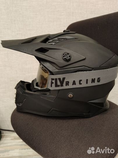 Мотошлем с очками