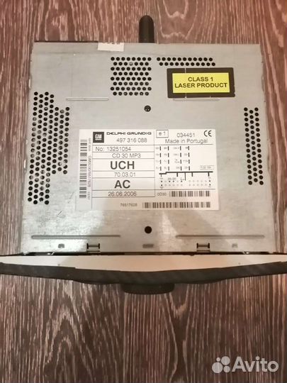 Штатная магнитола Opel Astra H