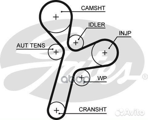 Комплект ремня грм GM/opel 2.0D 07- K015634XS G
