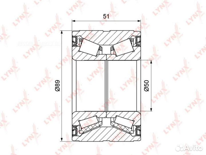 Lynxauto WB-1314 Комплект подшипника ступицы колес