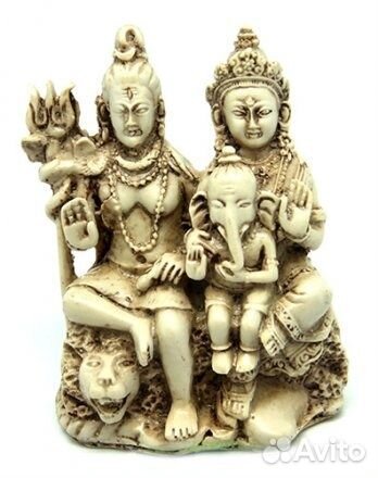 Шива, Парвати, Ганеш 12.5см