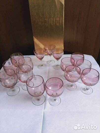 Наборы рюмок стекло СССР, винтаж