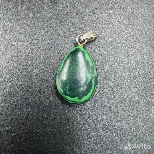 Кулон Малахит Зелёный гранат натуральный камень