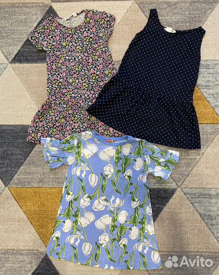 Вещи для девочки 104 платья рубашки кофты леггинсы