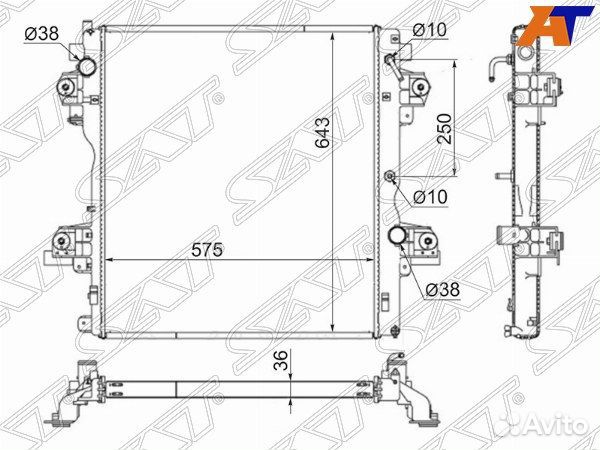 Радиатор toyota land cruiser, toyota land cruiser prado, toyota land cruiser prado 150 09, toyota pr