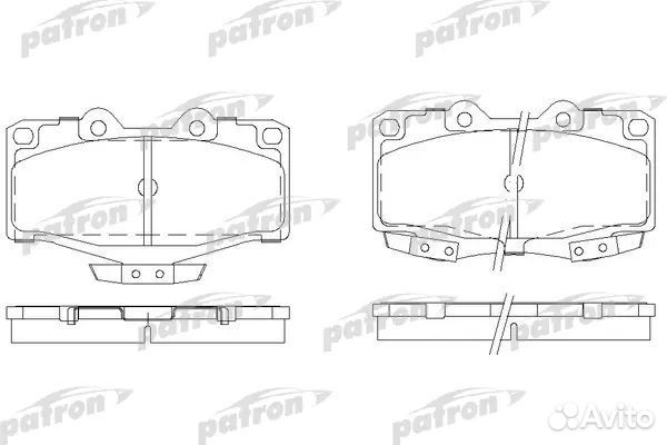 Patron PBP797 Колодки тормозные дисковые передн TO