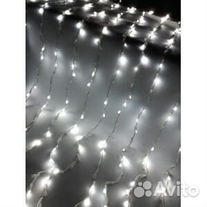 Гирлянда светодиодная Водопад 2х2 м белая холодная