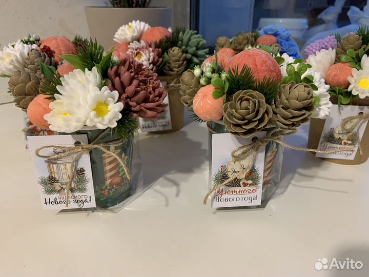 Букет из мыла ручной работы