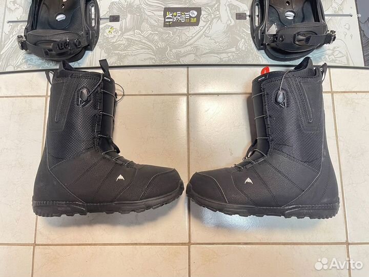 Мужской сноуборд комплект Burton - 158 - 43