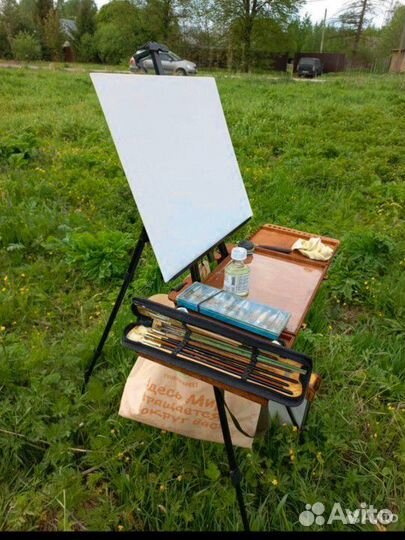 Комплект: Этюдник-палитра навесная + мольберт