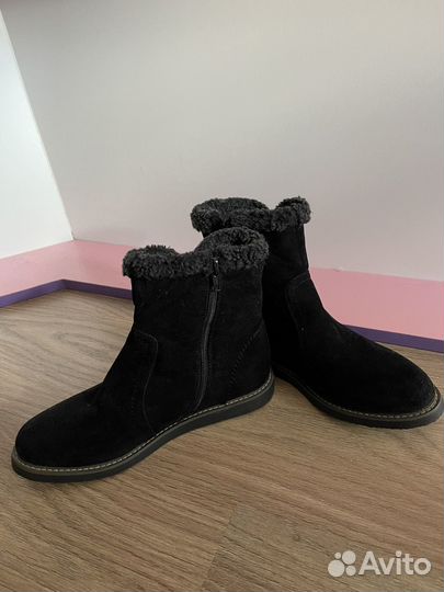 Полусапожки замшевые 37