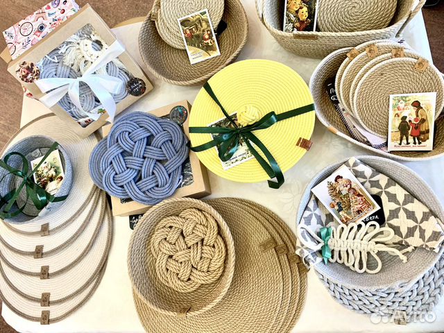 Салфетки сервировочные. Чайный набор. Корзины