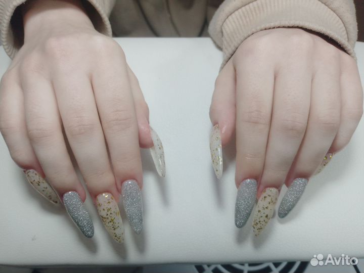 Модель на маникюр наращивание покрытие