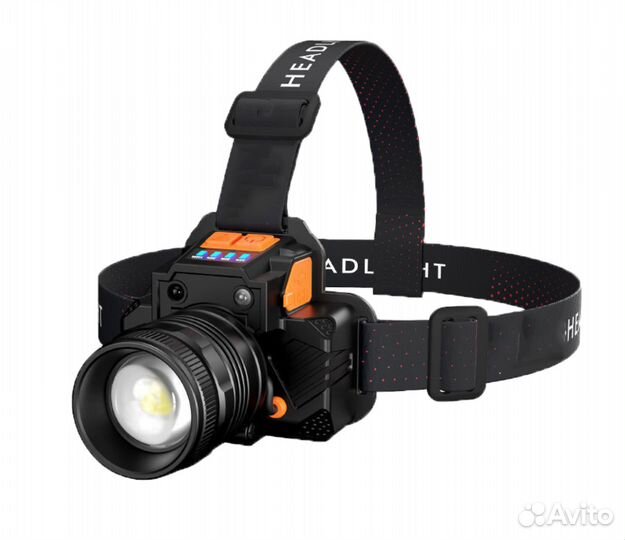 Головной фонарик с аккумулятором