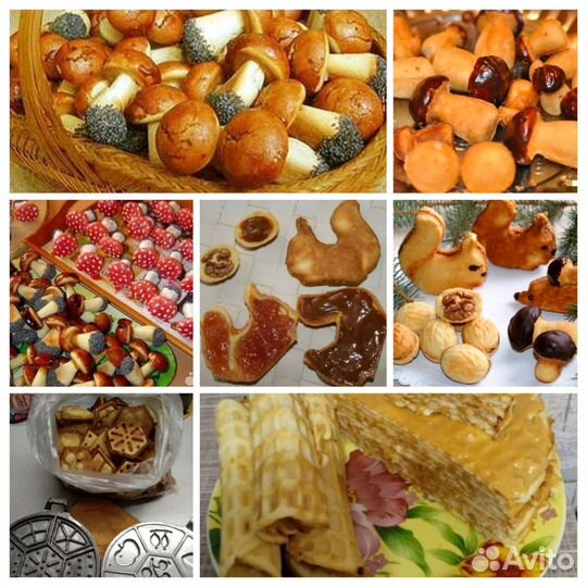 Формы для леденцов,печенья,грибочки,белочки,орехи