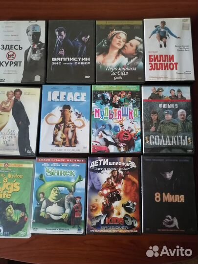 100 шт DVD дисков фильмы отличное состояние
