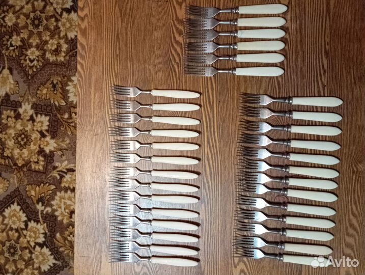 Вилки СССР с костяными ручками