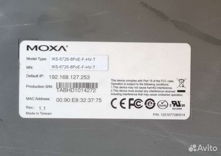 Коммутатор Moxa iks-6726