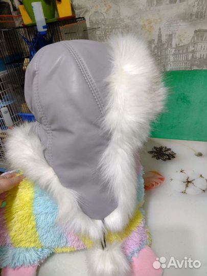 Шапка ушанка женская 56-58