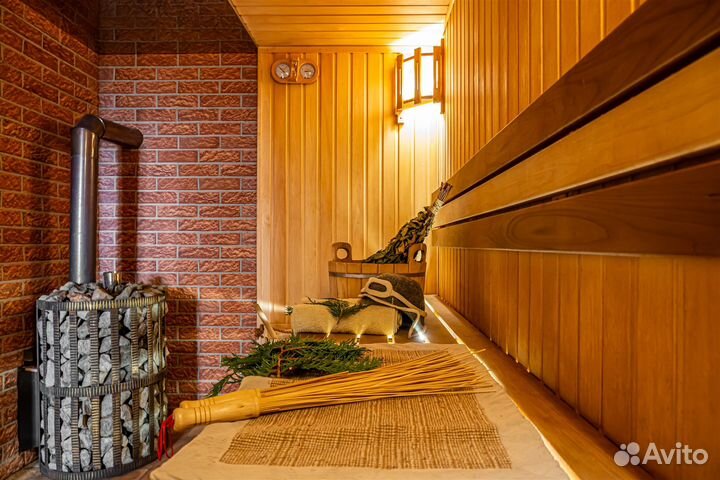 Русская баня на дровах с бассейном