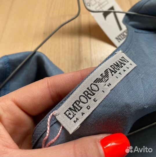 Рубашка лён Emporio Armani оригинал