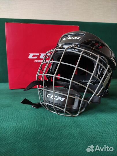 Шлем с маской хоккейный ссм чëрный JR XS