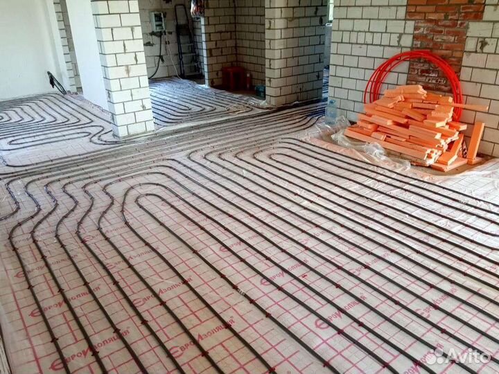 Установка отопления, монтаж теплых полов