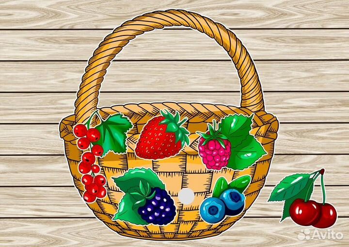 Игры на липучках (корзинки- овощи и фрукты)